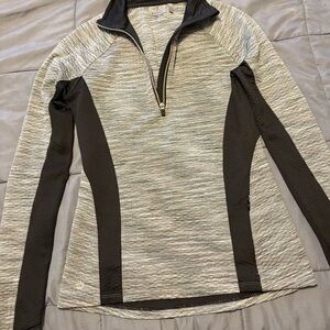 Athleta, Small Women's Gray and Black Quarter-Zip Top